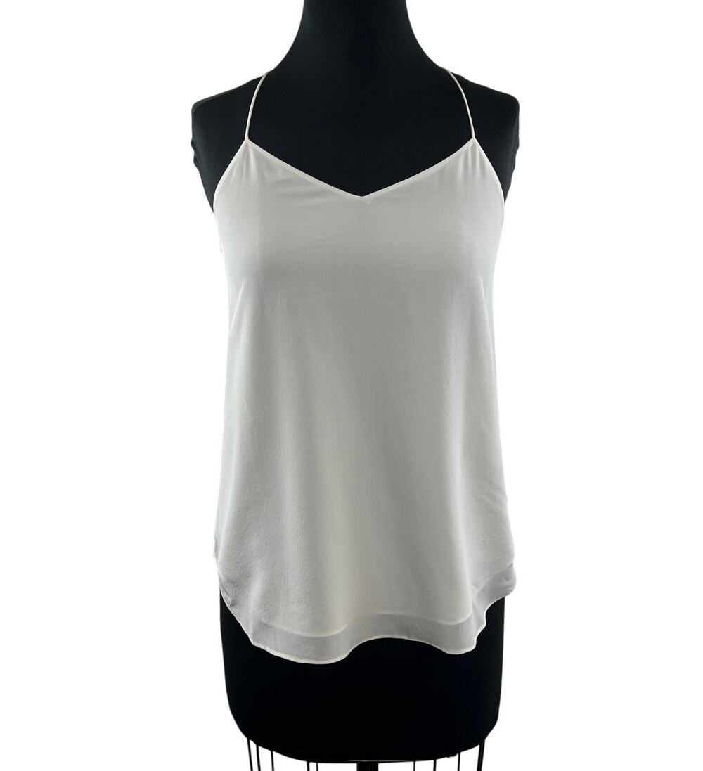 Club Monaco Off White Brett Tank Silk Sweetheart Spaghetti Strap X-Small XS NEW